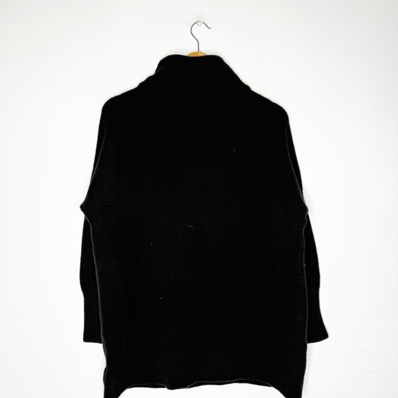 Free People Black High Neck Ottoman Slouchy Tunic Sweater Size Small - Picture 3 of 9
